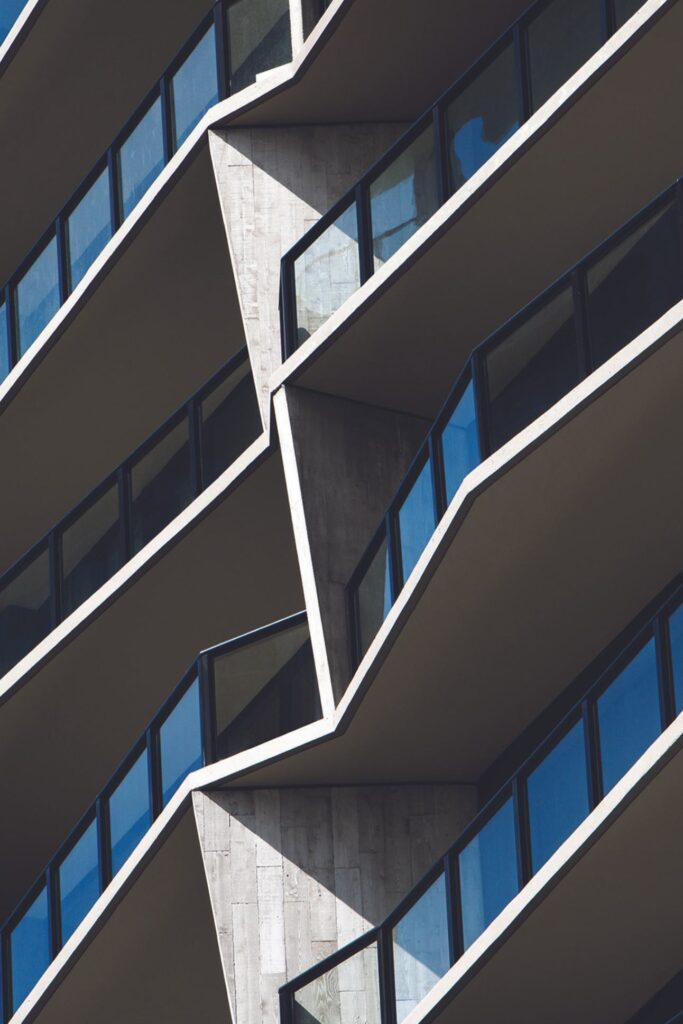 architectural shot of windows in tampa