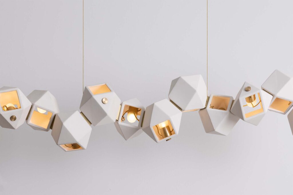 Bespoke modular luxury lighting piece by Gabriel Scott