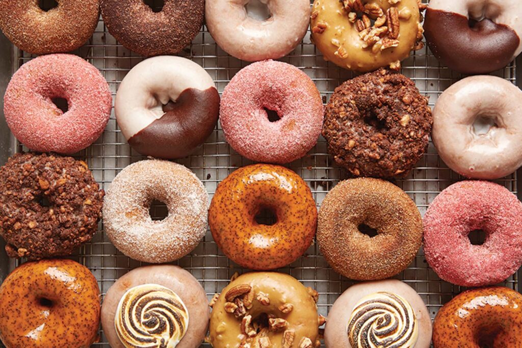 The Interior of K'Far. The Donuts of Federal Donuts.